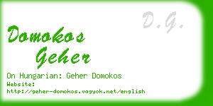 domokos geher business card
